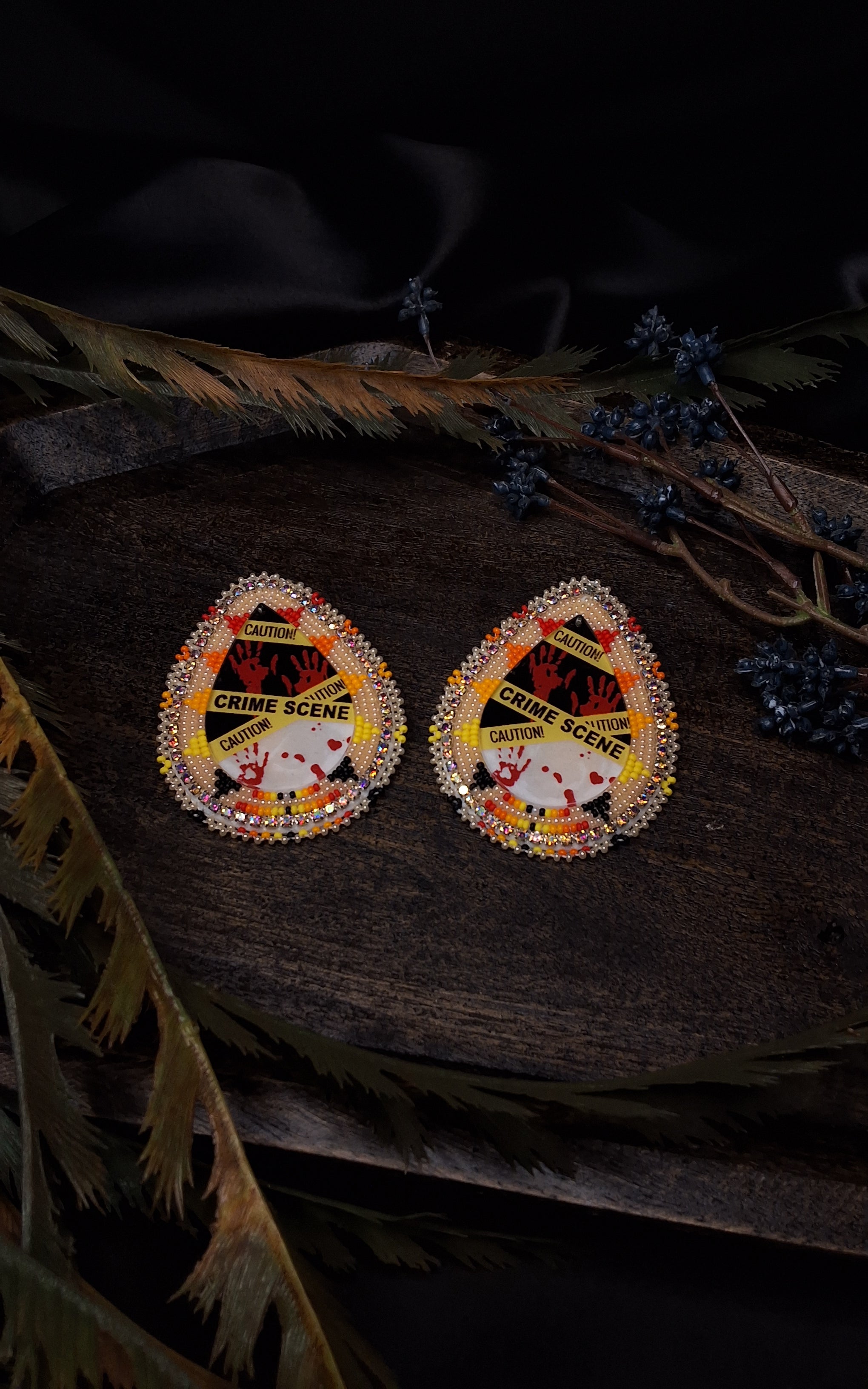 Crime Scene Earrings