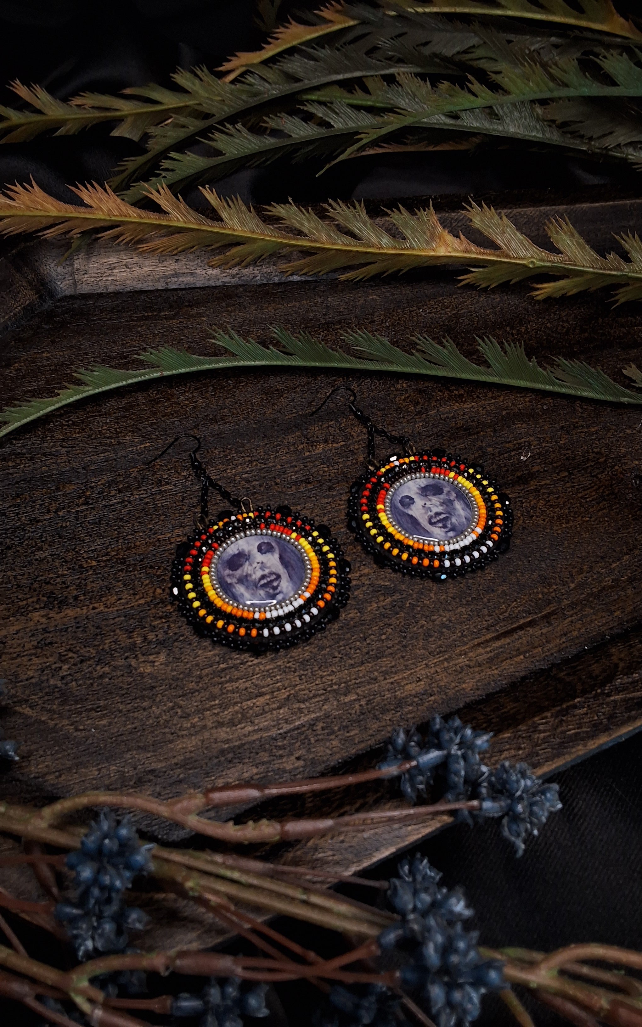 Scary Stories Art Chain Earrings