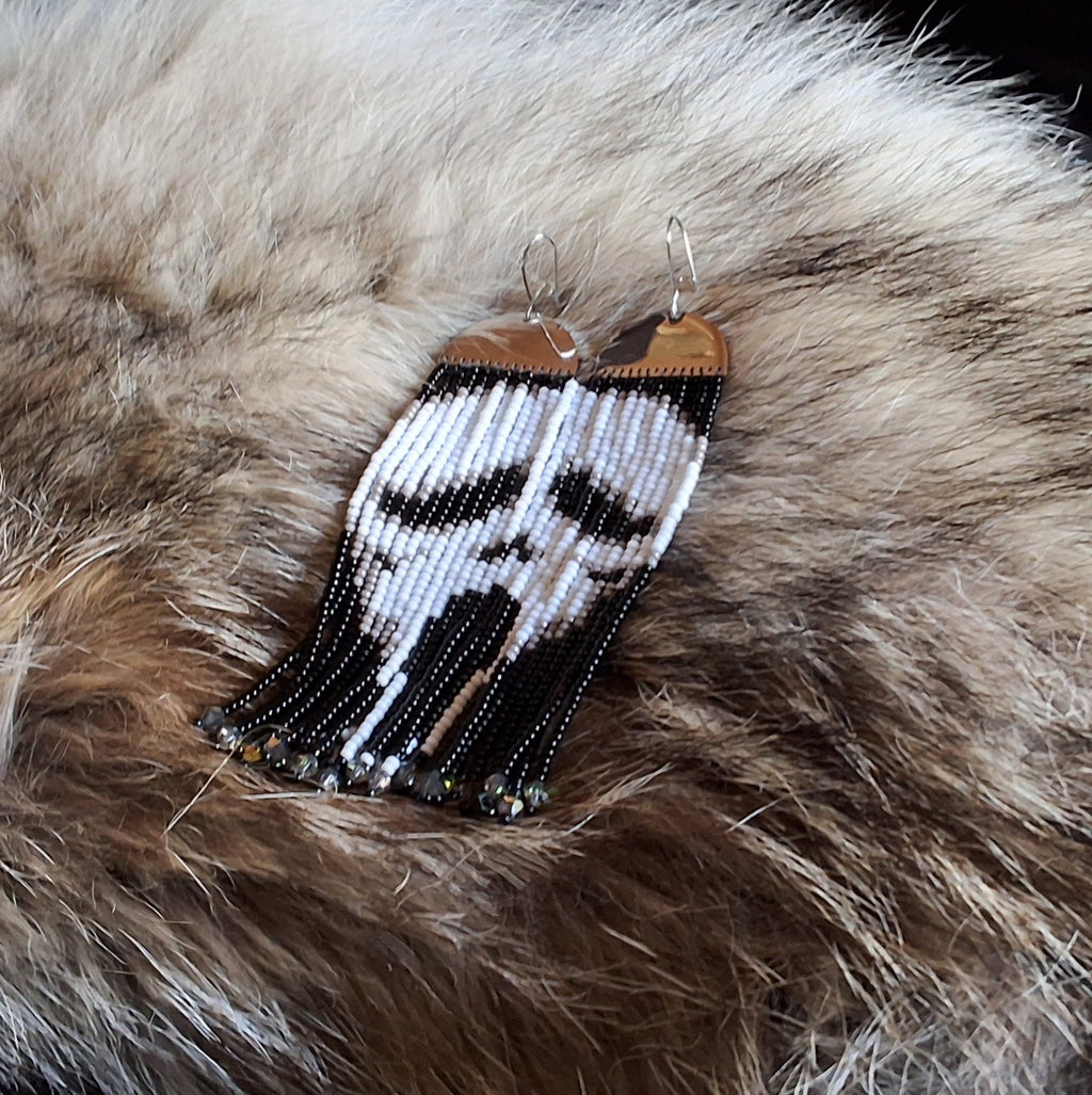 Ghost Face Fringe Earrings