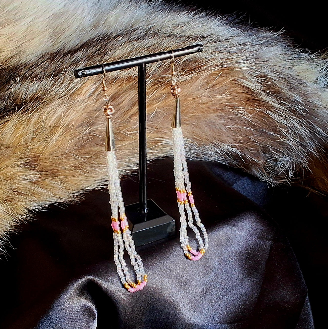 Gold Skull Fringe Earrings