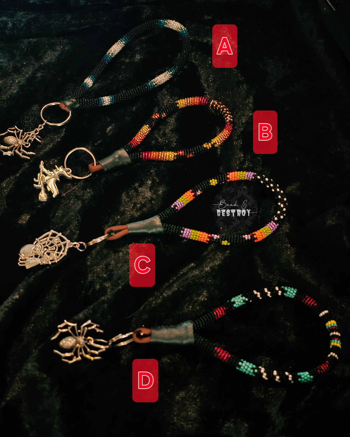Beaded Wrislet Keychains