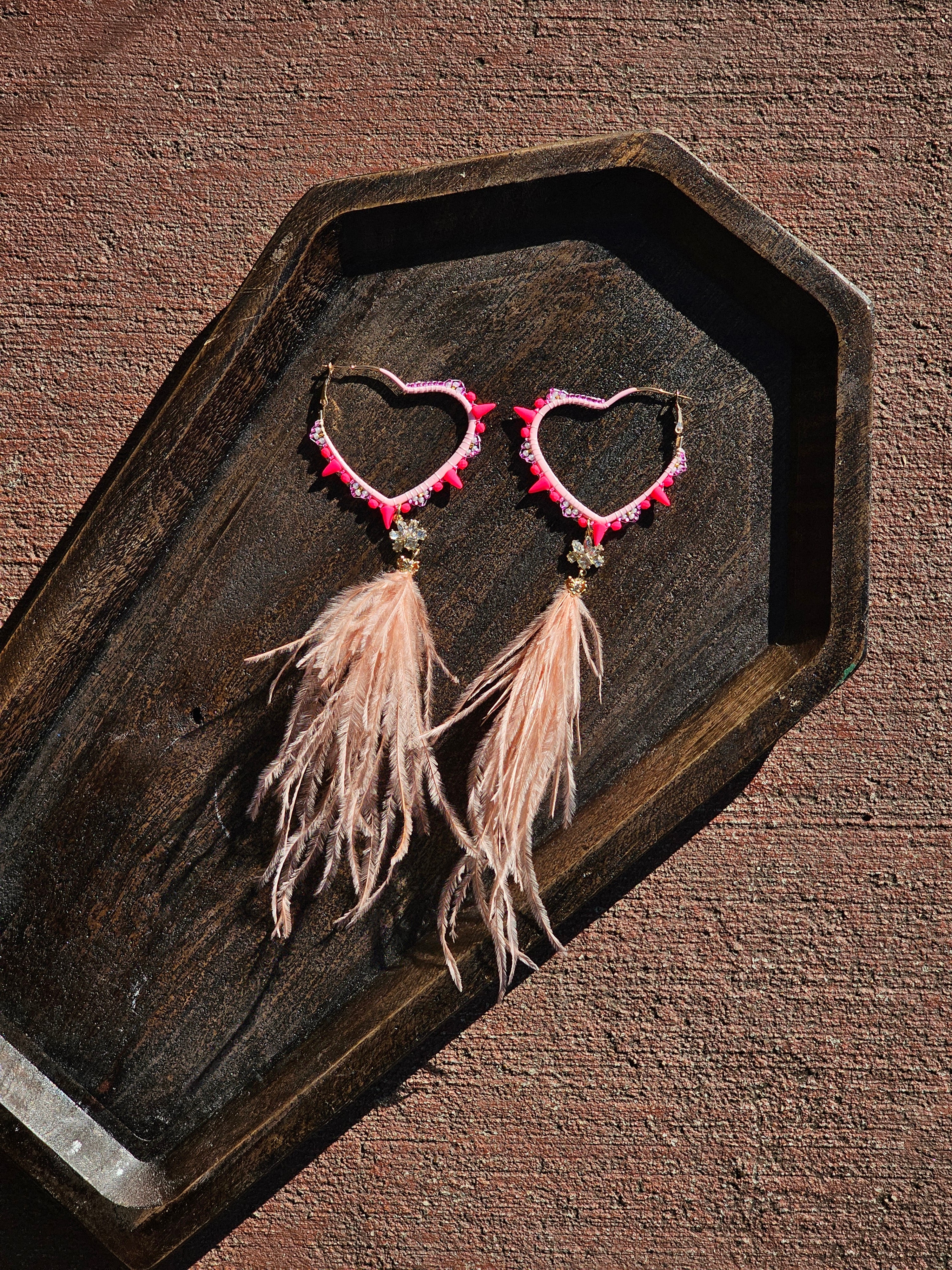 Sweetheart Spiked Hoops