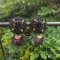 Black Rose Earrings